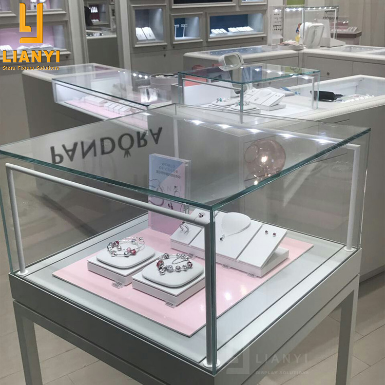 Custom MDF Jewelry Store Furniture Jewellery Shop Counter Design Showcase For Jewelry Shops