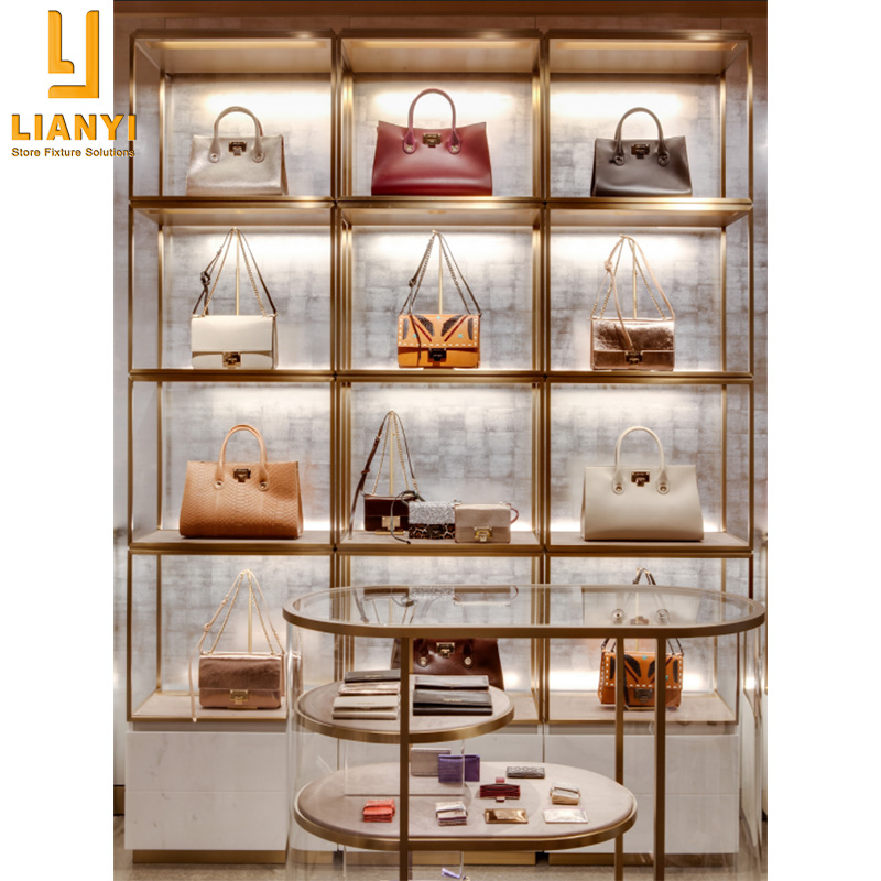 Luxury Boutique Store Shoes and Handbags Display Cabinet