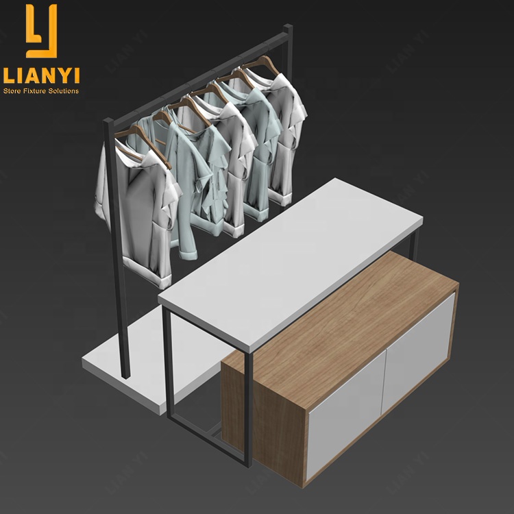 Yoga Store Display Shelves Wall Clothes Display Cabinet For Clothing Store Interior Design