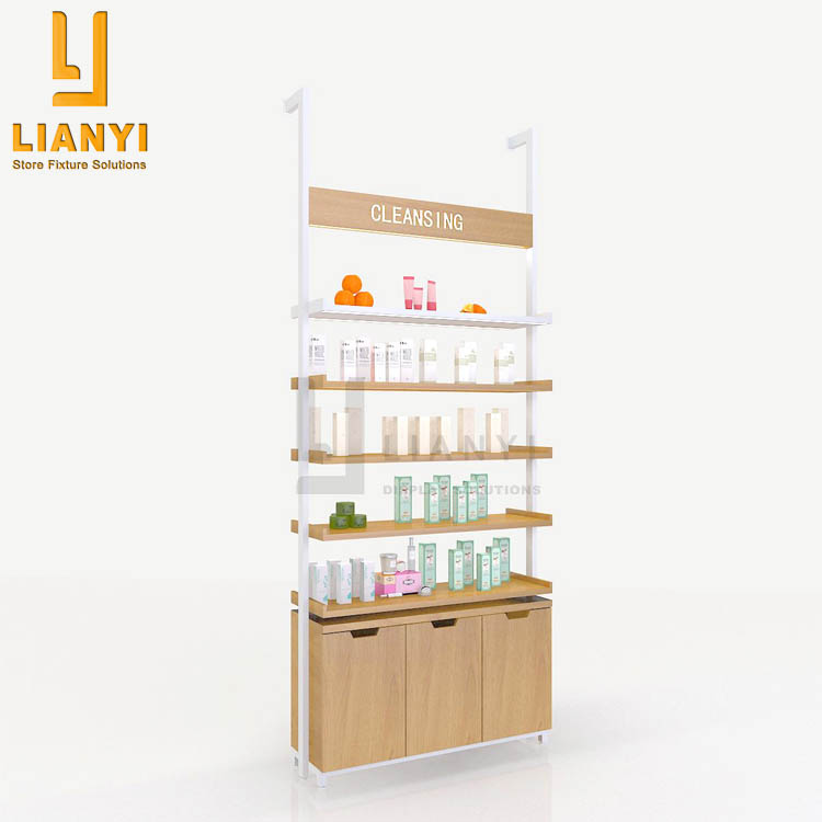 Wall-mounted Cosmetic Shelves Makeup Display Racks for Stores