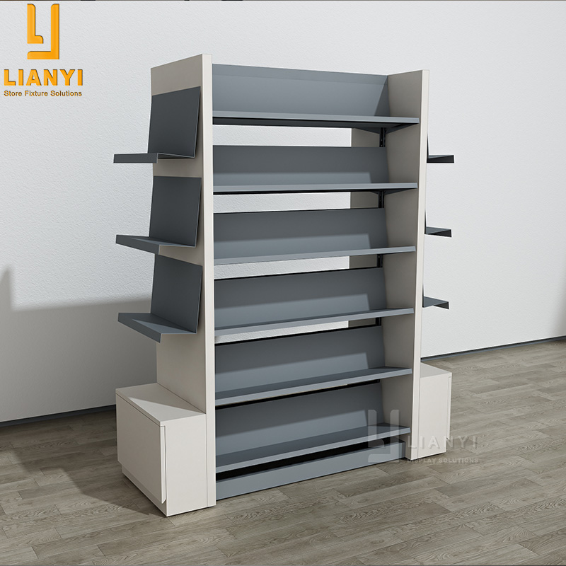 LY Book Shop Interior Design Ideas Commercial Bookstore Furniture Floor Library Book Display Stand