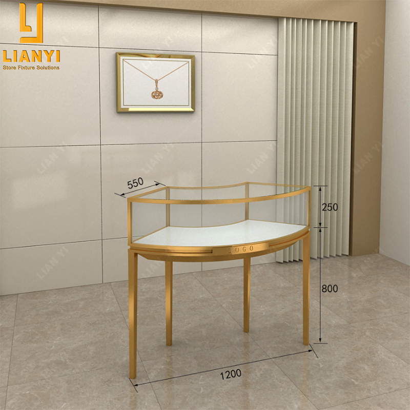 LY Luxury Custom Jewellery Shop Display Counter Kiosk Showcase