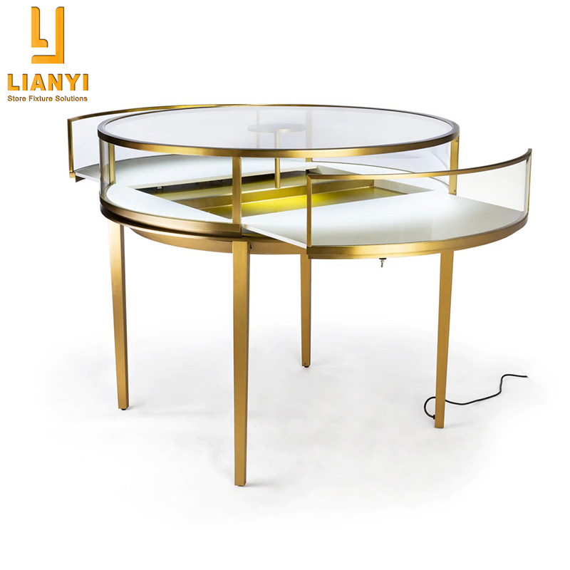 Round Jewellery Display Cabinet for Jewelry Store Display