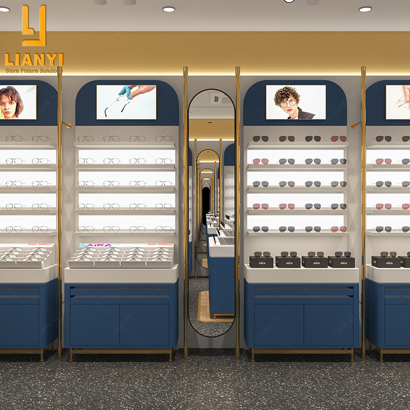 Optical Shop Furniture Design Wall Sunglass Shelf