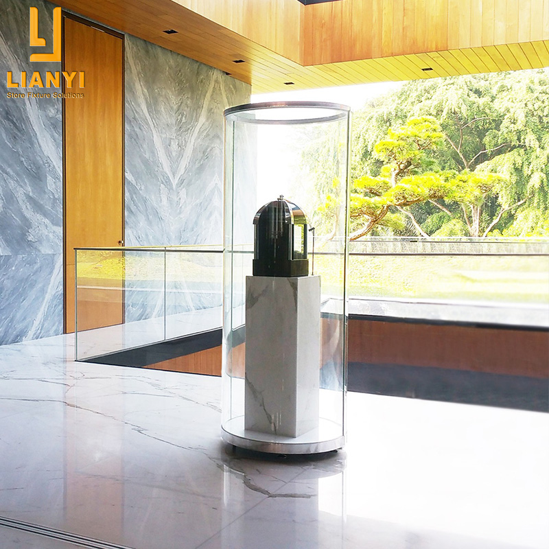 Customized Panorama Museum Glass Showcases Display