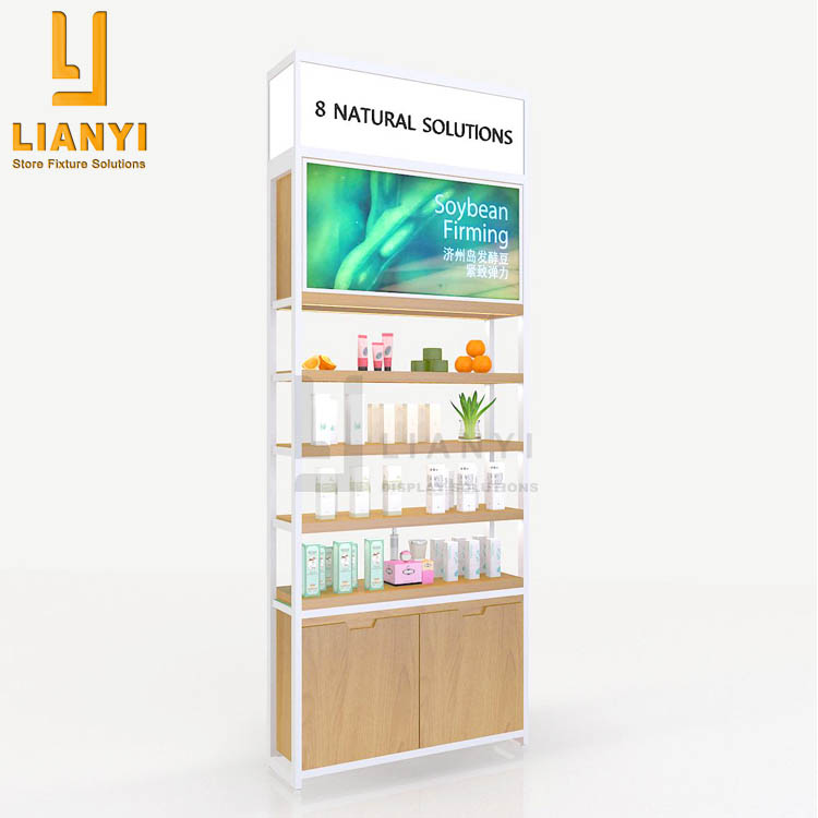 Wall-mounted Cosmetic Shelves Makeup Display Racks for Stores