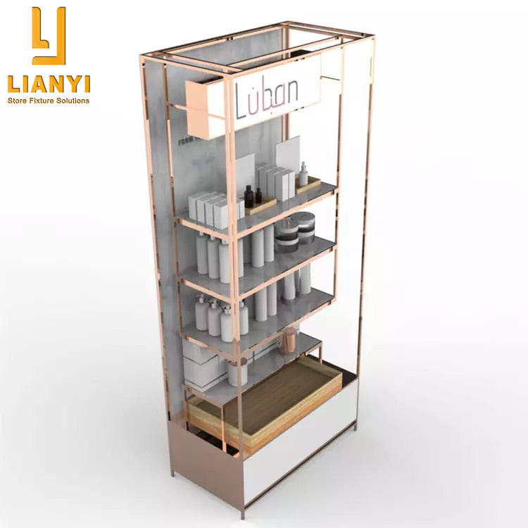 Multipurpose Hair and Beauty Salon Display Cabinet Beauty Products Display Rack Shelf