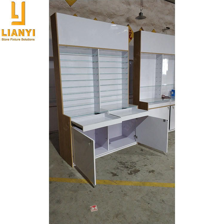 Professional Optical Store Design Glass Laminate Eyewear Display Showcase Functional Optical Display Stand