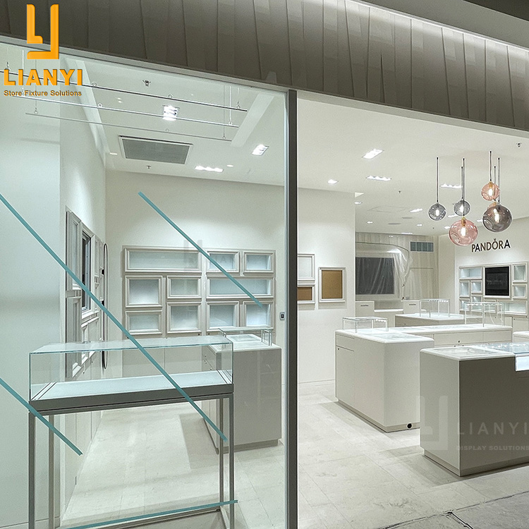 Custom MDF Jewelry Store Furniture Jewellery Shop Counter Design Showcase For Jewelry Shops