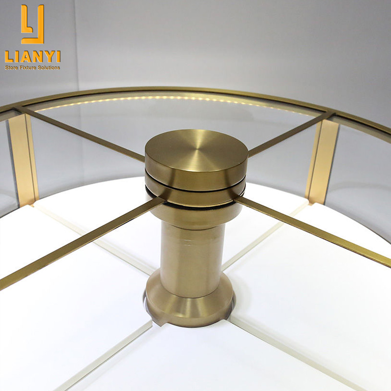 Round Jewellery Display Cabinet for Jewelry Store Display