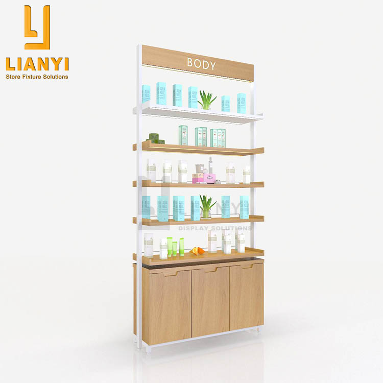 Wall-mounted Cosmetic Shelves Makeup Display Racks for Stores