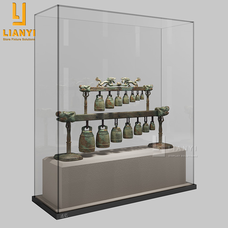 LTD-07 Glass Top Museum Exhibition Display Case on Pedestal