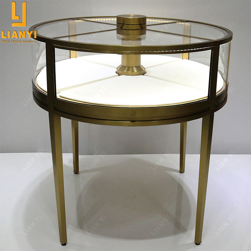 Round Jewellery Display Cabinet for Jewelry Store Display