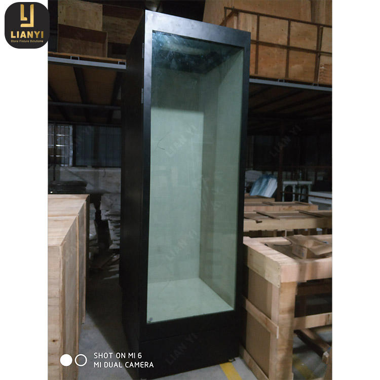 Wall Mounted Bulletproof Glass Showcase Museum Retro Display Cases For Museum Interior Decor