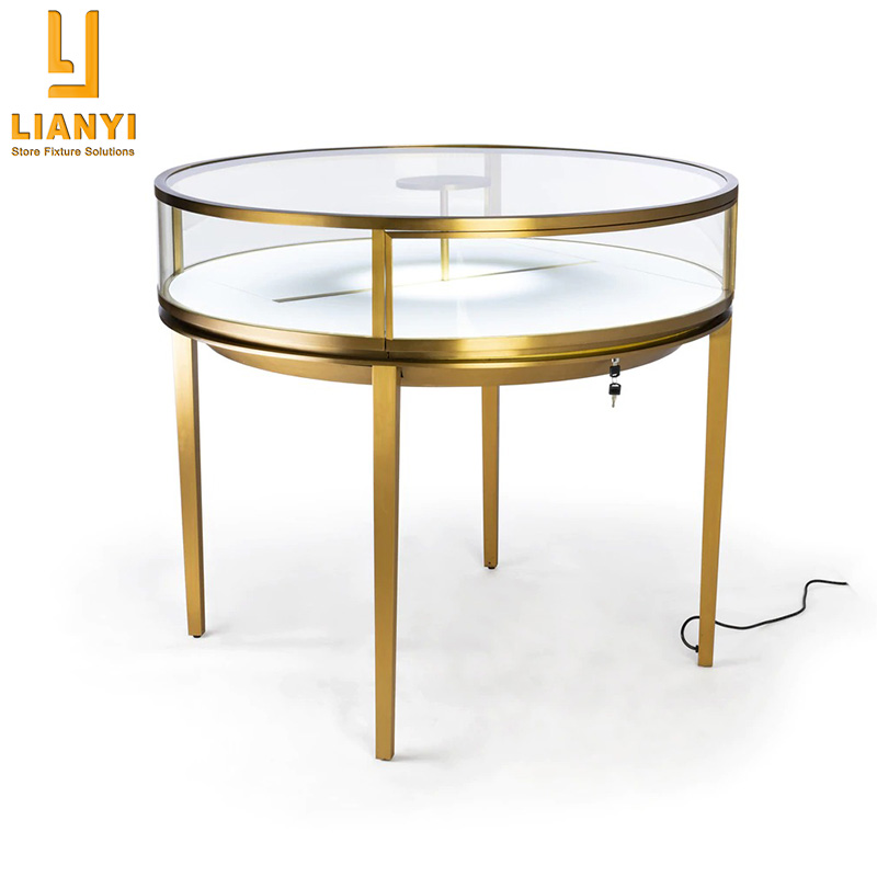 Round Jewellery Display Cabinet for Jewelry Store Display