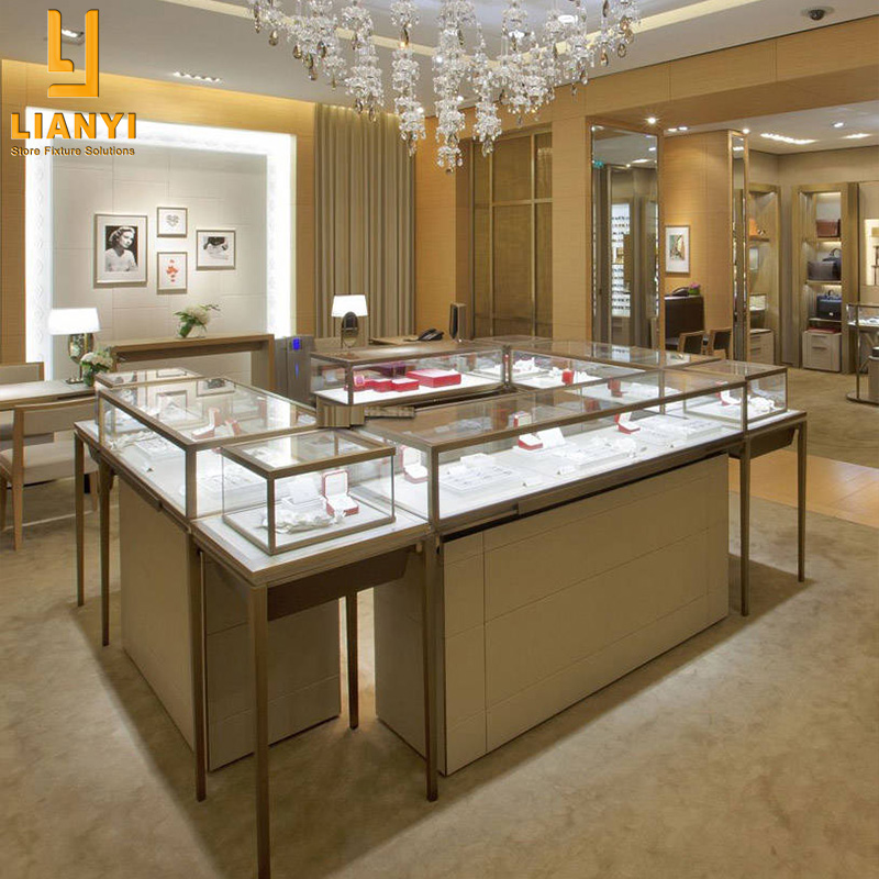 High End Jewelry Showcase with Led for Retail Store Fixtures