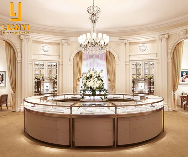 High End Jewelry Showcase with Led for Retail Store Fixtures