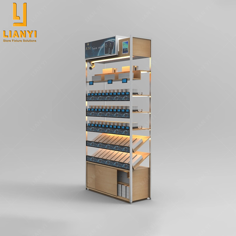 New Smoke Shop Fitting Design Metal Cigarette Rack