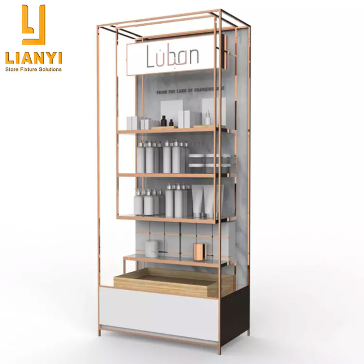 Multipurpose Hair and Beauty Salon Display Cabinet Beauty Products Display Rack Shelf