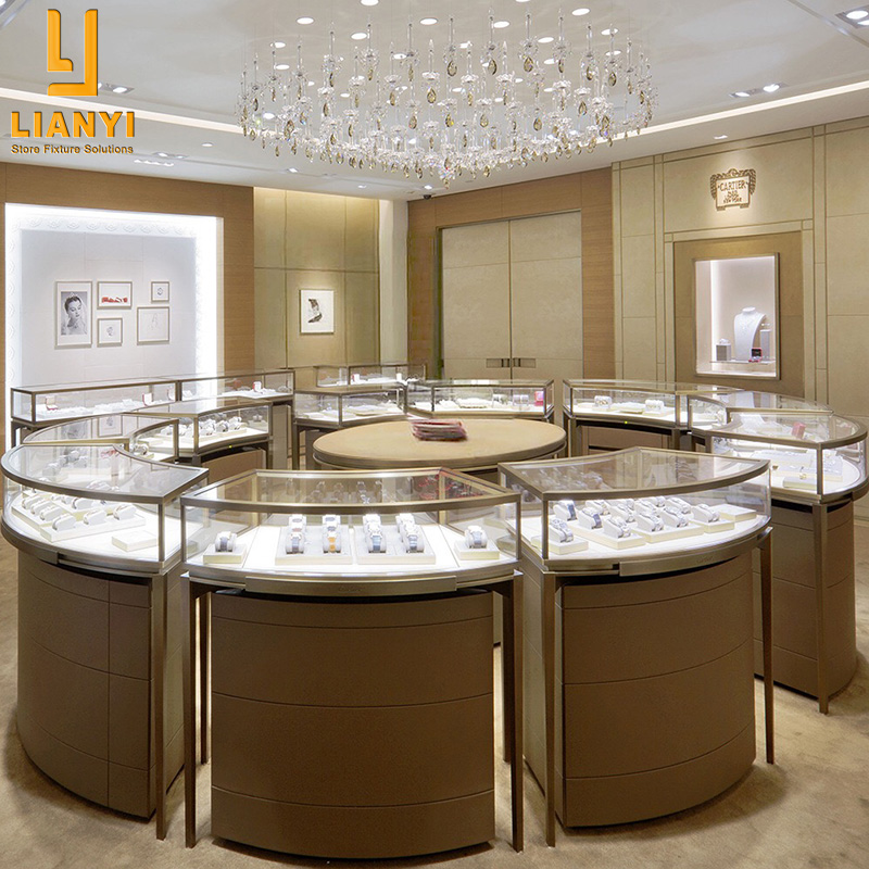 High End Jewelry Showcase with Led for Retail Store Fixtures