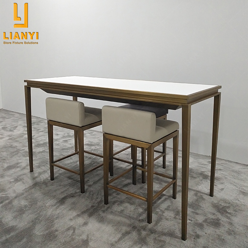 LY Jewelry Store Reception Table and Chair Suppliers