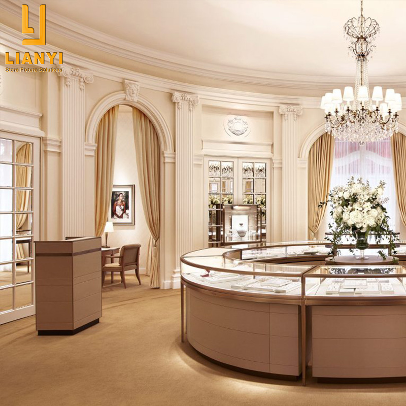 High End Jewelry Showcase with Led for Retail Store Fixtures