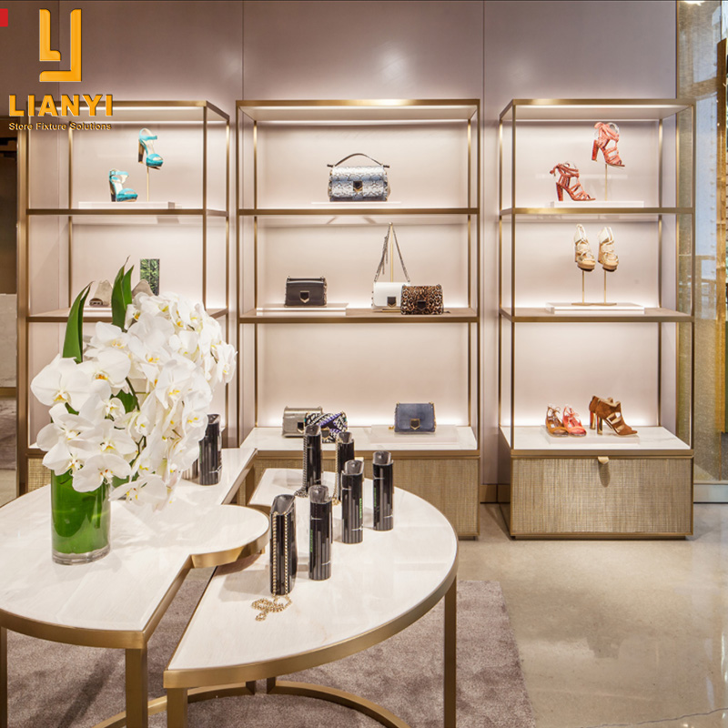 Luxury Boutique Store Shoes and Handbags Display Cabinet