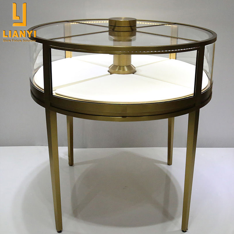 Round Jewellery Display Cabinet for Jewelry Store Display