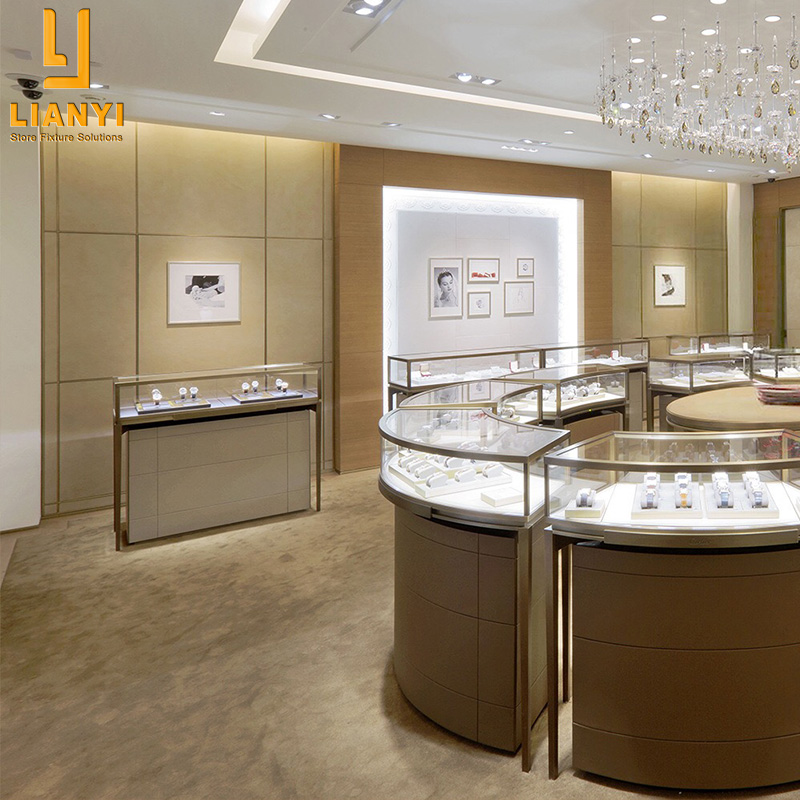 High End Jewelry Showcase with Led for Retail Store Fixtures